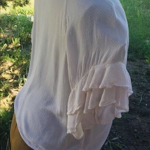 Ruffle Short Sleeve Blouse-Never Worn